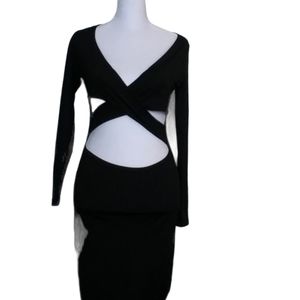 Black Bodycon Long Sleeve Dress